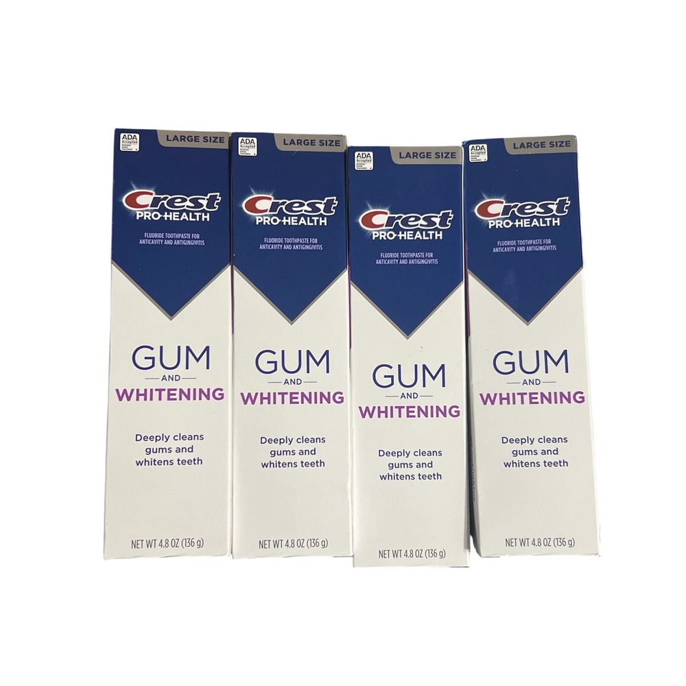4 Pack Crest‎ Pro-Health Gum and Whitening Toothpaste Large Size 4.8oz Exp 07/28